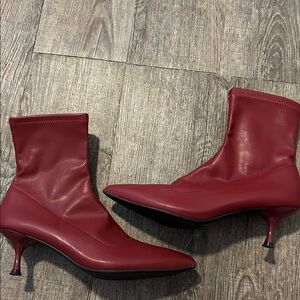 Red Ankle Boots